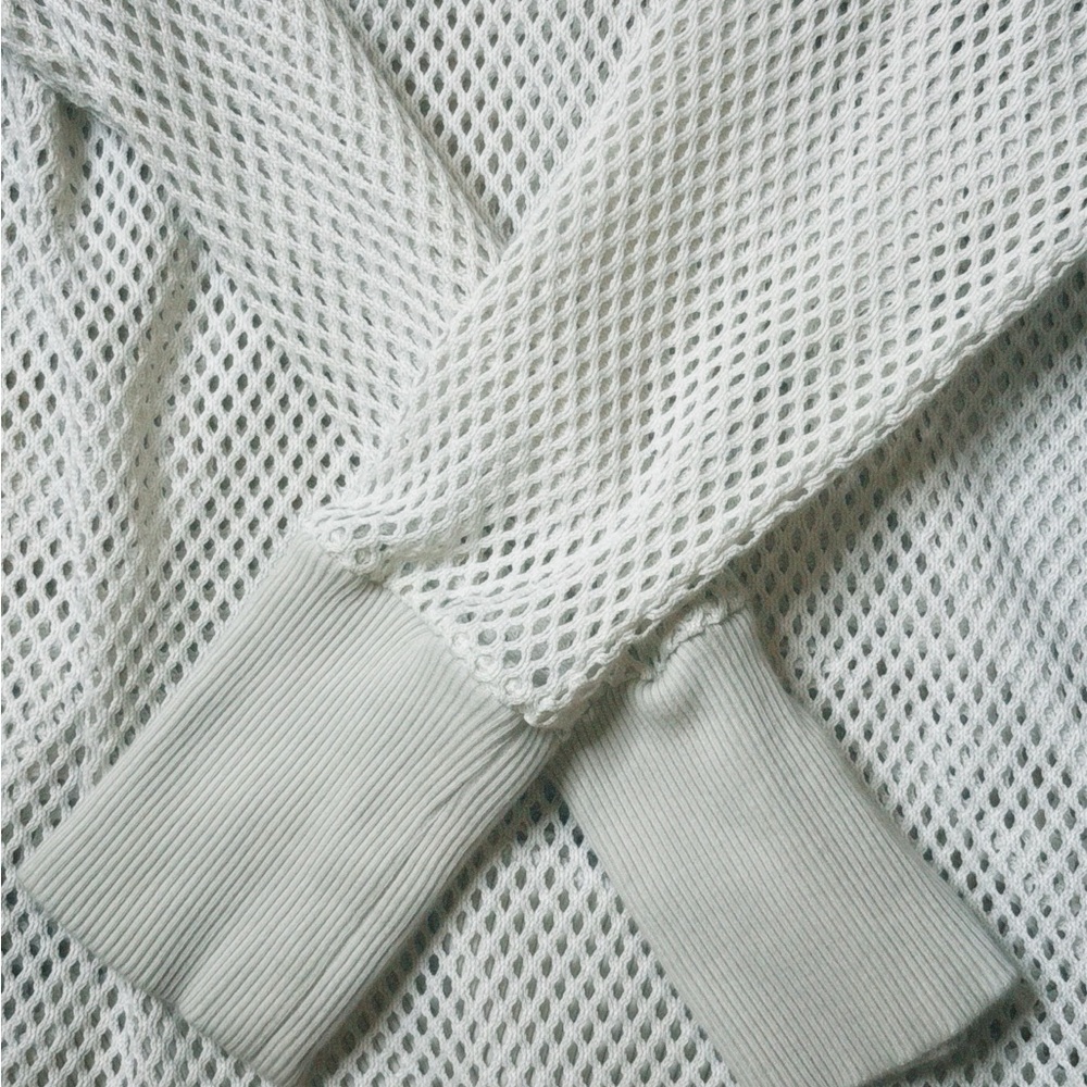 Elegant White Mesh Sweater